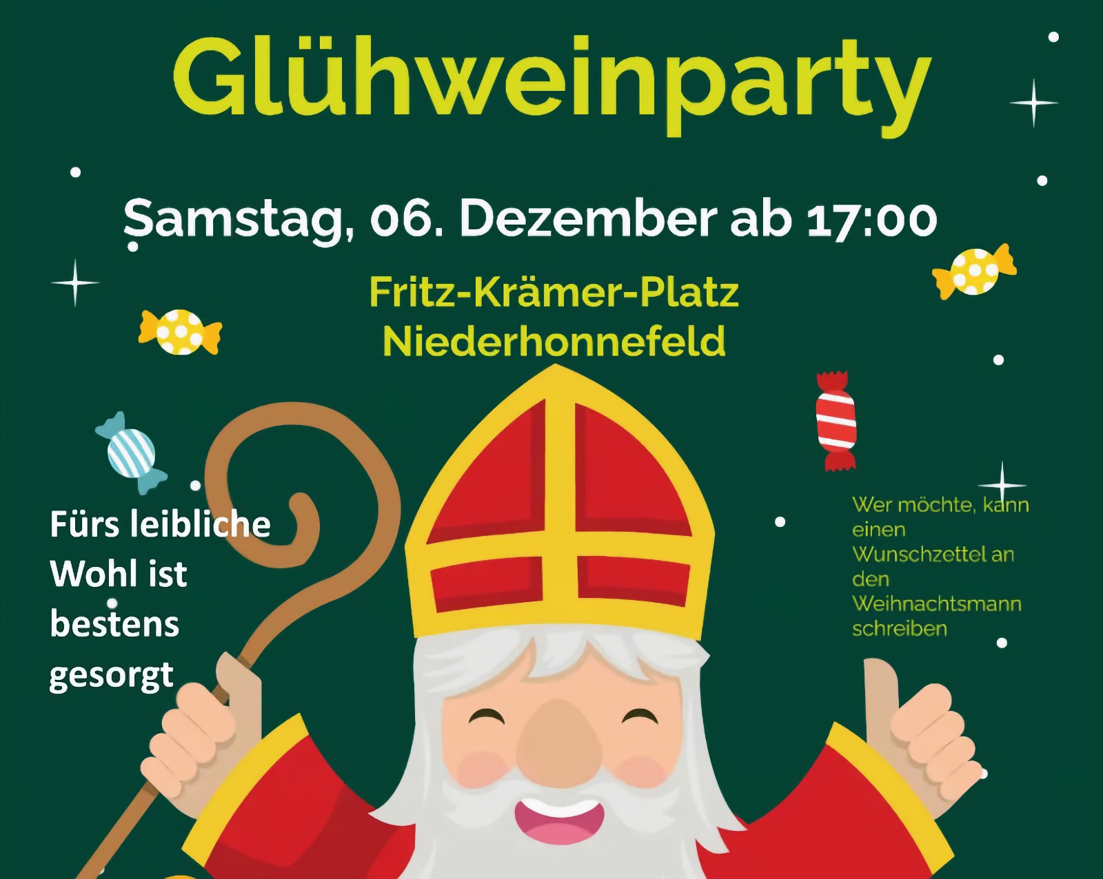 Einladungsplakat Glühweinparty